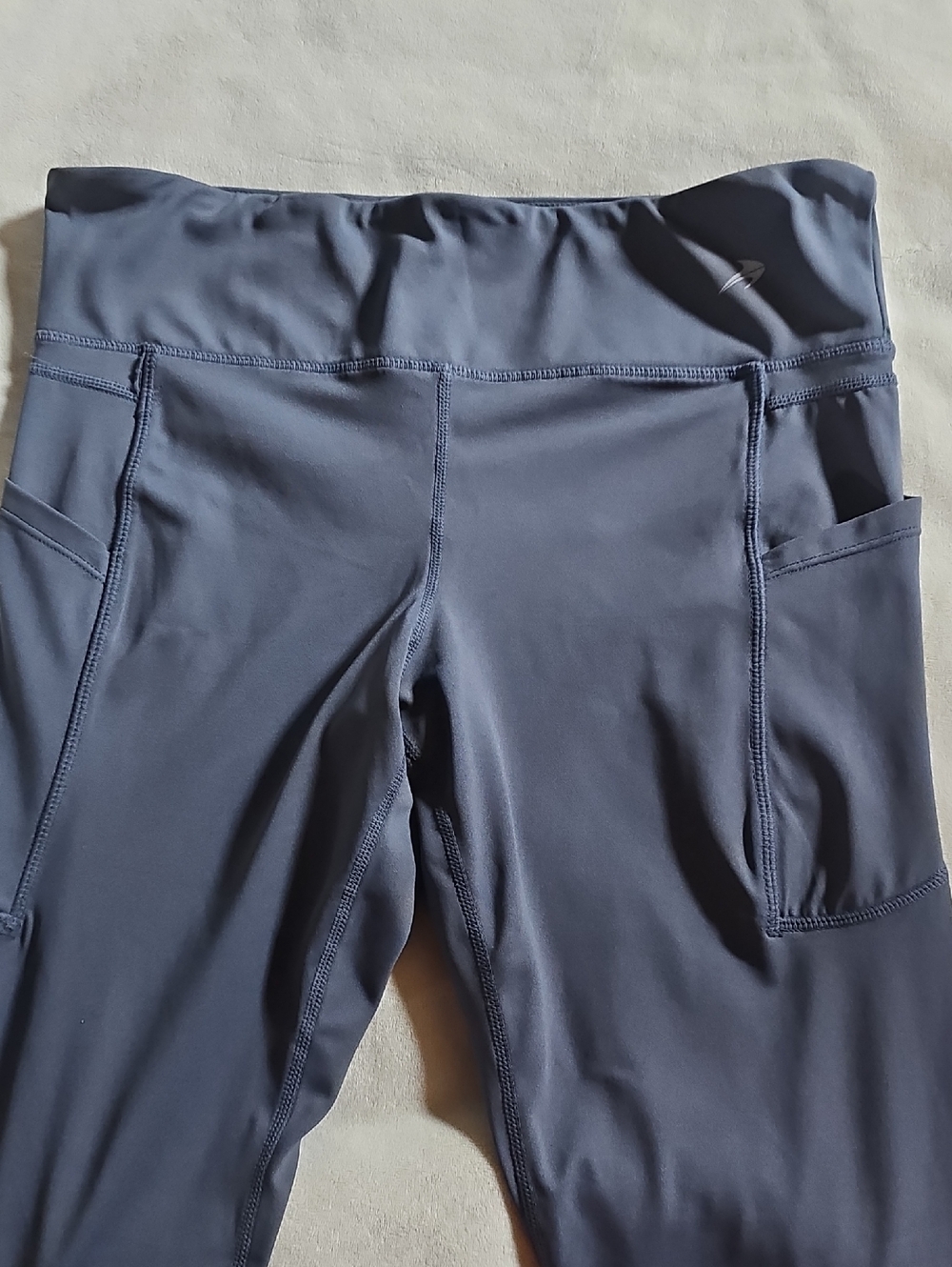 CompressionZ, High-Rise Side-Pocket Leggings in Slate Blue - Picture 12 of 12